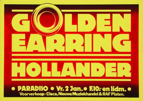 Golden Earring show poster January 02 1981 Amsterdam - Paradiso